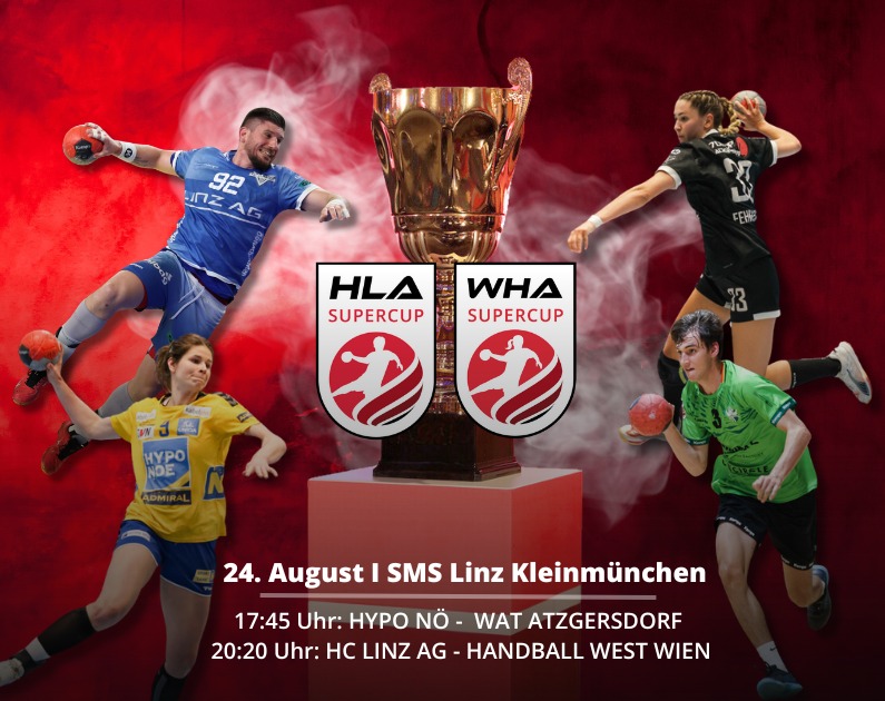 In genau einem Monat geht's (wieder) los: HLA & WHA SUPERCUP am 24. August in Linz!